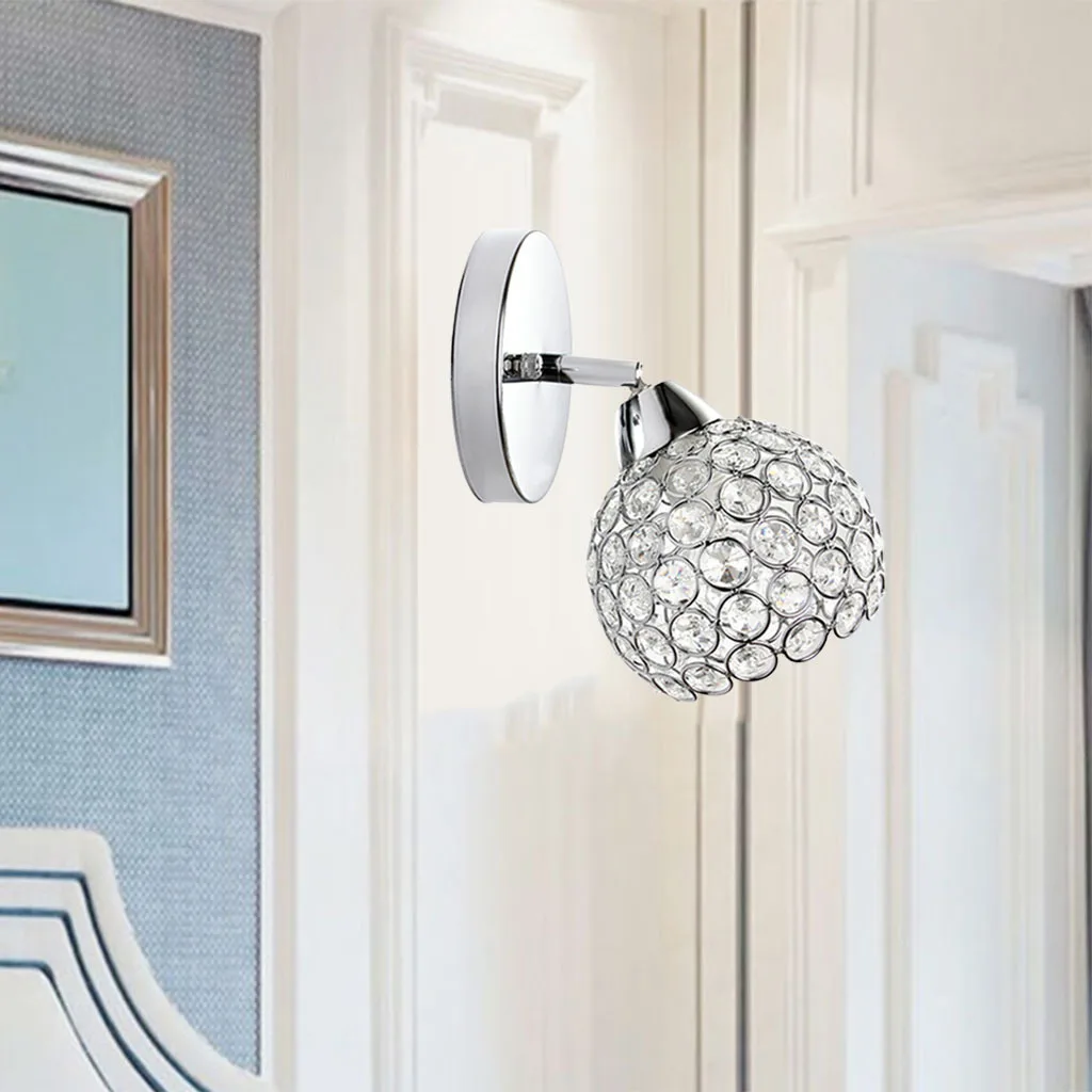 Скандинавский роскошный настенный светильник со стразами современный