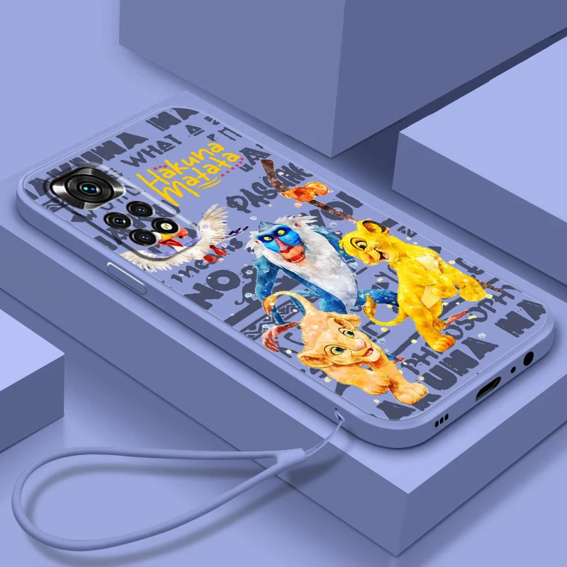 

Disney Lion king Cute Phone Case For Xiaomi Redmi Note 12 11T 11S 11E 10S 10T 10 9T Pro Plus Liquid Rope Funda Cover