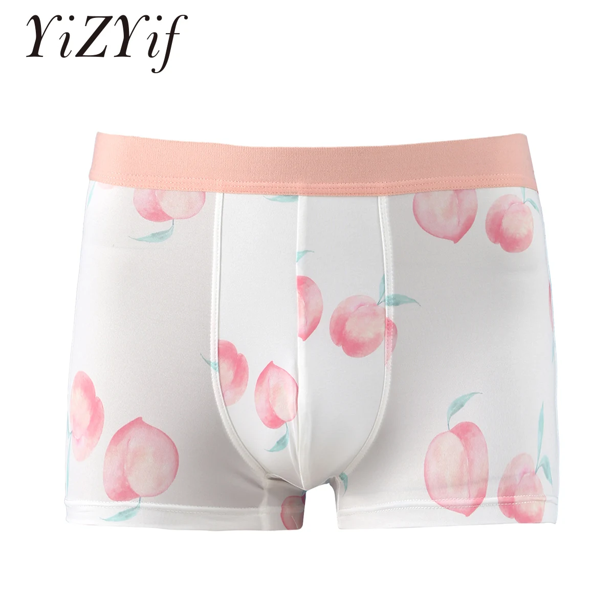 

Man Kawaii Cute Boxer Briefs Elastic Waistband Cartoon Fruits Print Silky Shorts Underwear Couple Shorts Cotton Panties
