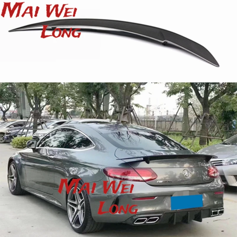 

For Mercedes W205 coupe C63 Spoiler RT Style Sedan C Class C200 W205 Carbon Fiber Rear Spoiler Trunk Wing styling 2015-2018