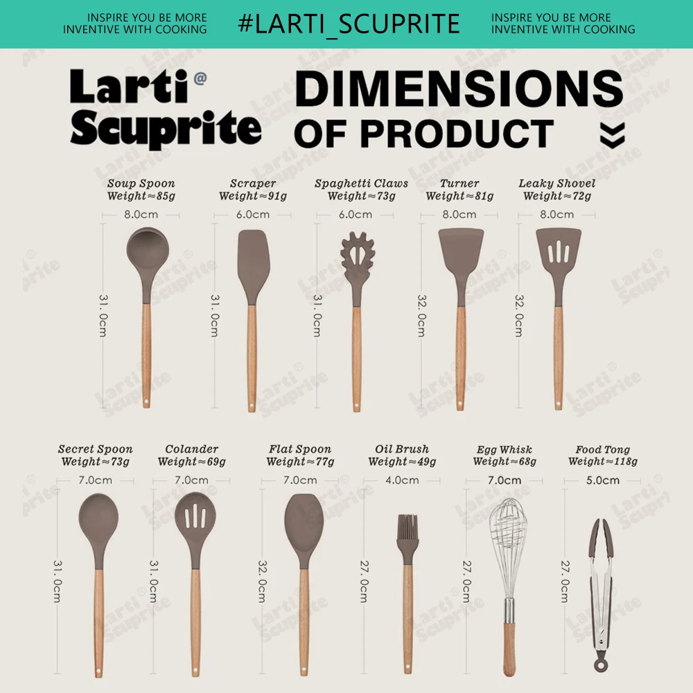 Набор Кухонной силиконовой утвари столовые приборы хорошего качества