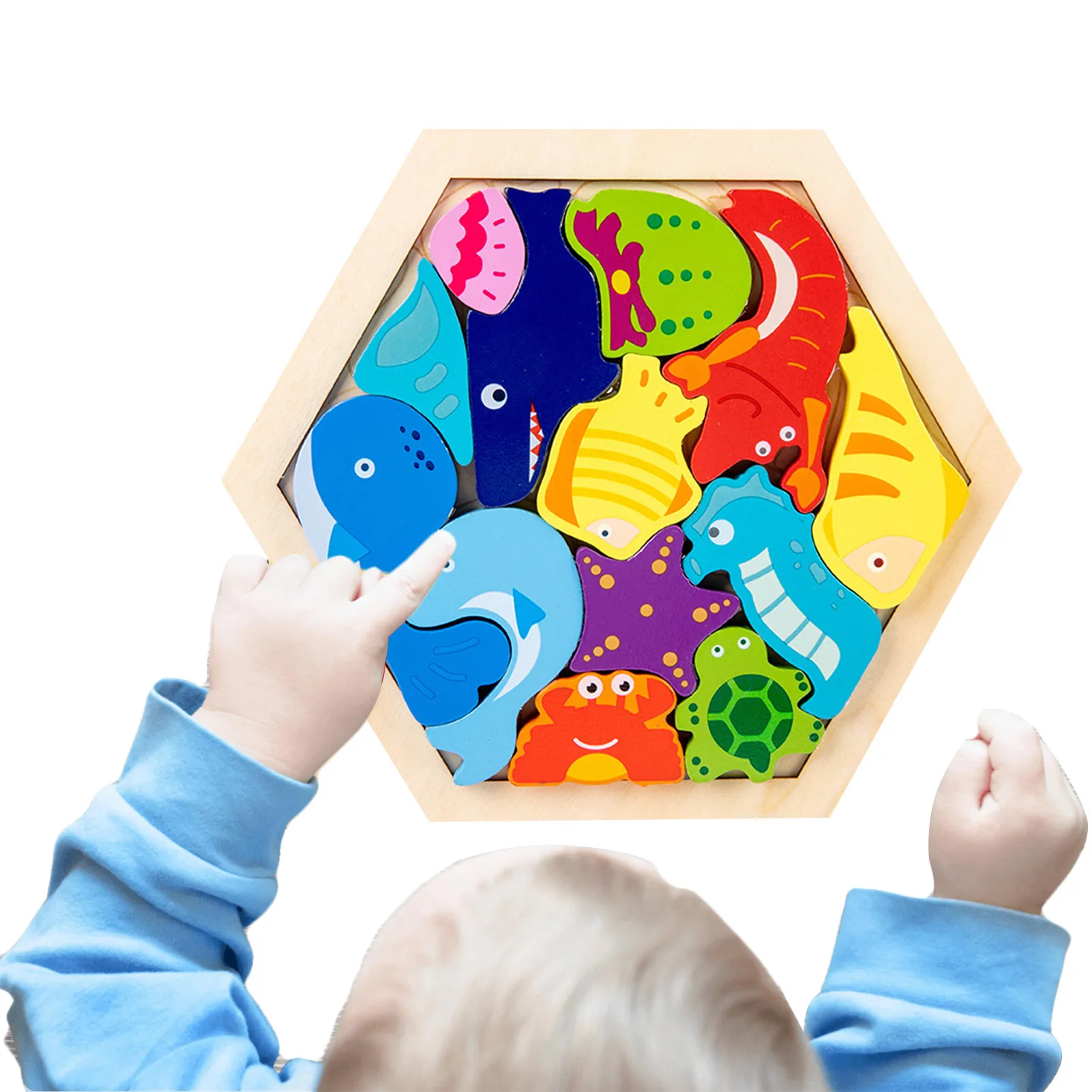 Cartoon Blocks Toddler Jigsaw Puzzles For Toddler Wooden Puzzles With And Burr-free For Toddler Educational Developmental Toys