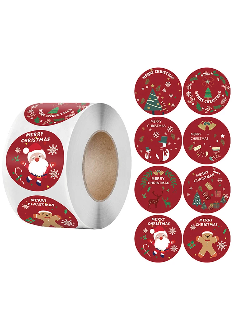 

500 шт. рождественские наклейки, Рождественская тема, наклейки для рукоделия, подаропосылка для выпечки, конверт, канцелярские украшения