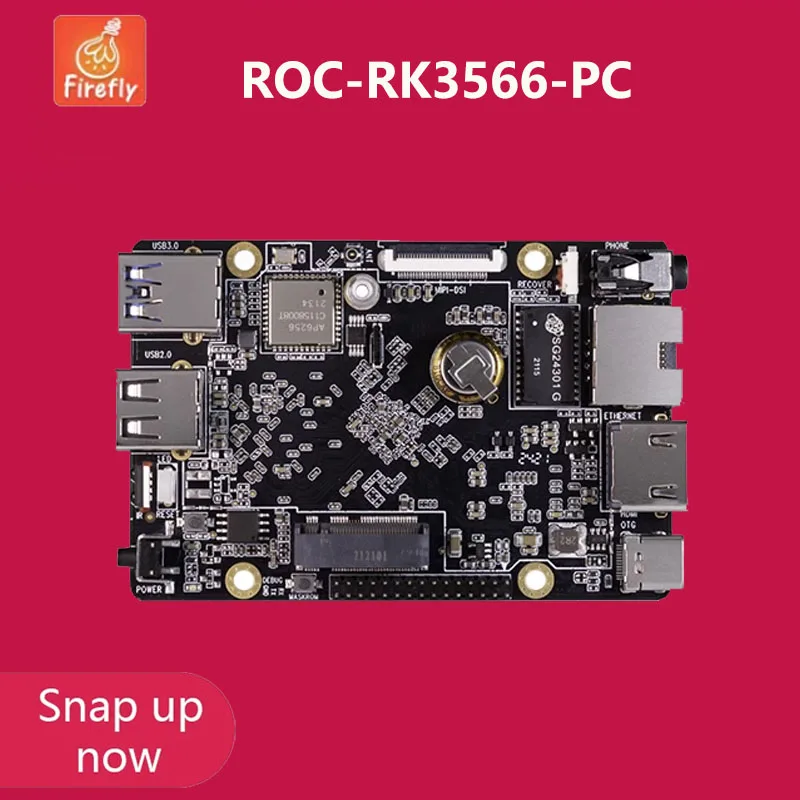 ROC-RK3566- Четырехъядерный 64-битный мини-крайный разъем P C с открытым исходным кодом