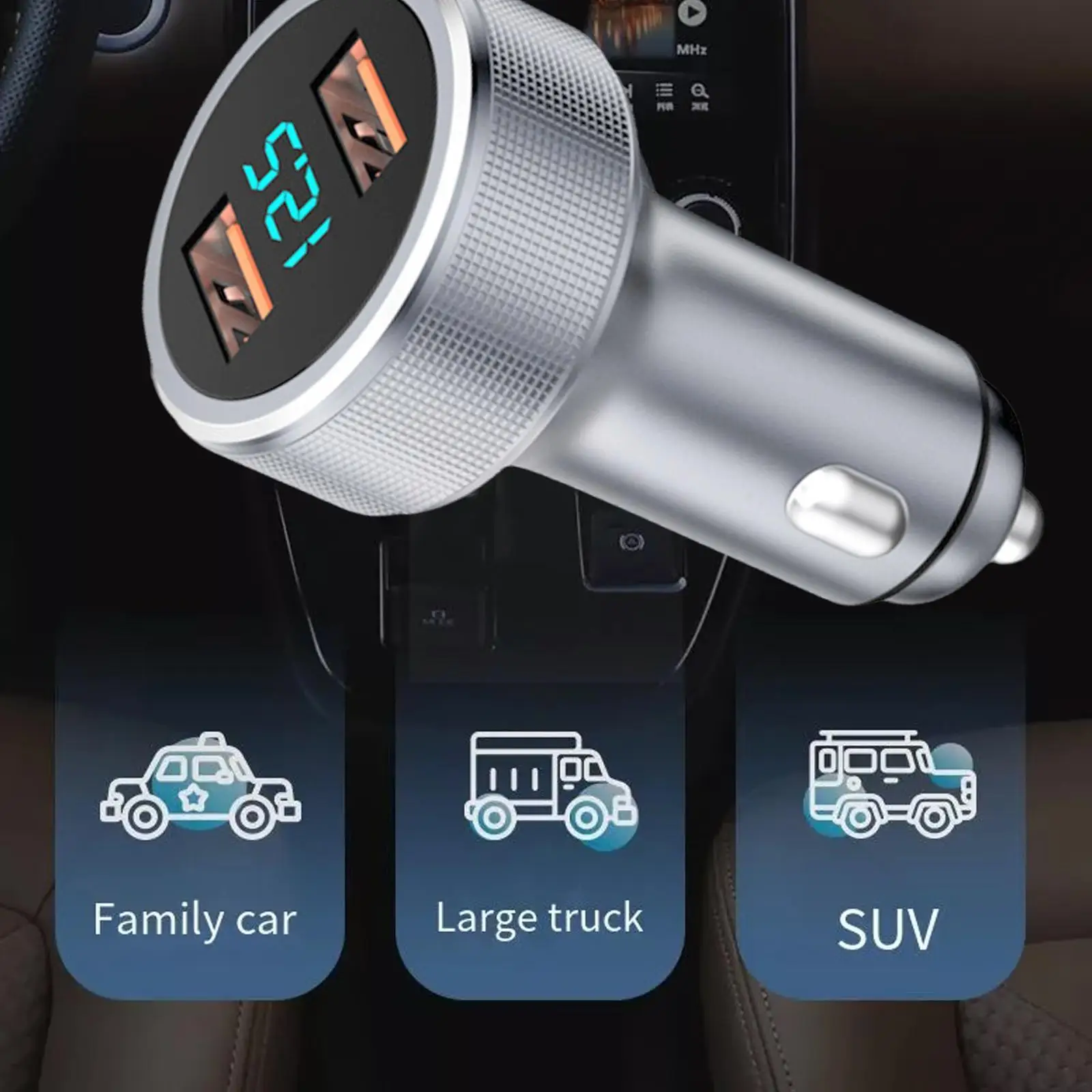 

Автомобильное зарядное устройство с двумя Usb-портами, 36 Вт