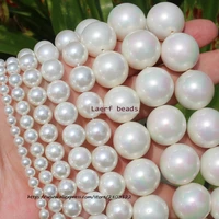 4 20mm white shell pearl loose beads 15 5inch per strandfor diy jewelry making