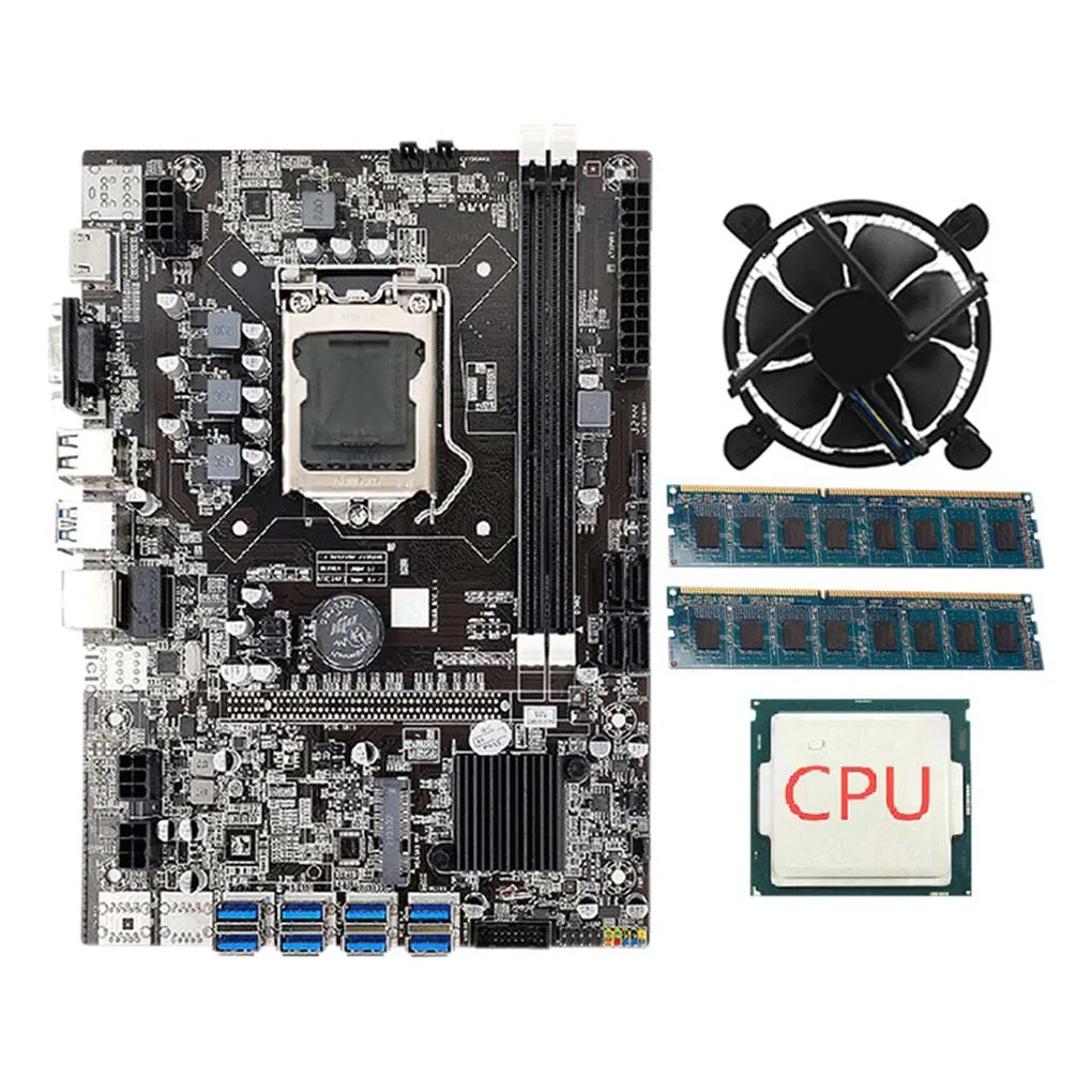 

1 комплект B75 устройство для майнинга 4G LGA1155 B75 материнская плата несколько портов часть компьютера для настольного компьютера с памятью для ...