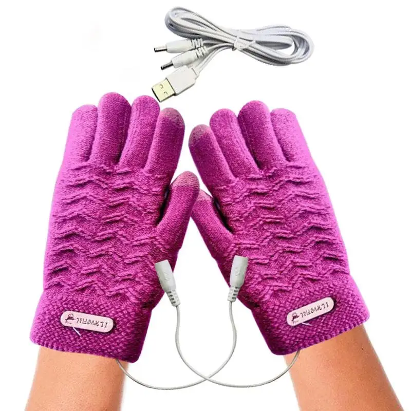 

USB Warm Hand Heating Gloves Windproof USB Electric Heating Gloves Portable Hand Warmer For Outdoor Sports
