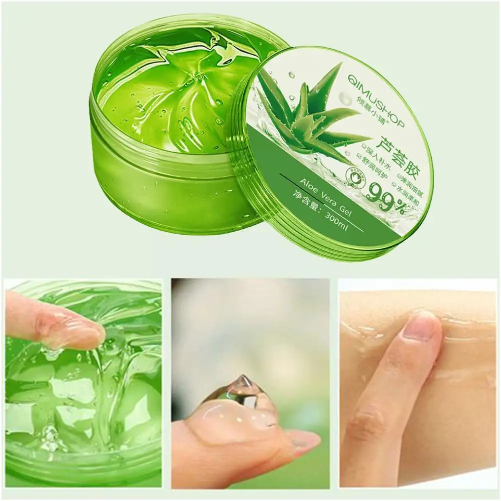 

300g 99% Aloe Vera Gel Moistur Cream Acne Face Cream Scar Pores Mask Care Sunburn Acne Cream Sooth Fade Sleeping Skin Shrin D2K3