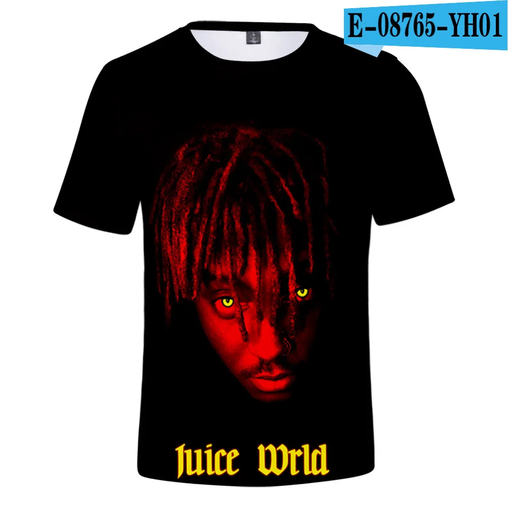 

Casual 3D print Juice Wrld T shirt men women New FashionTees short sleeve suitable boys girls summer 3D Juice Wrld black t-shirt