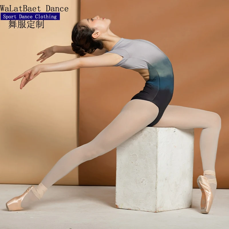 Ballet Dance Leotard For women Practice Clothes Gradient Color Gymnastics Tights Adult Aerial Yoga High-quality Dance Clothes
