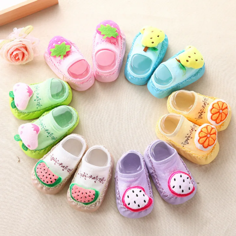 

Baby Socks Slippers With Rubber Soles Girl Boy Infant Newborn Children Floor Socks Anti Slip Toddlers Indoor With Bell Shoes