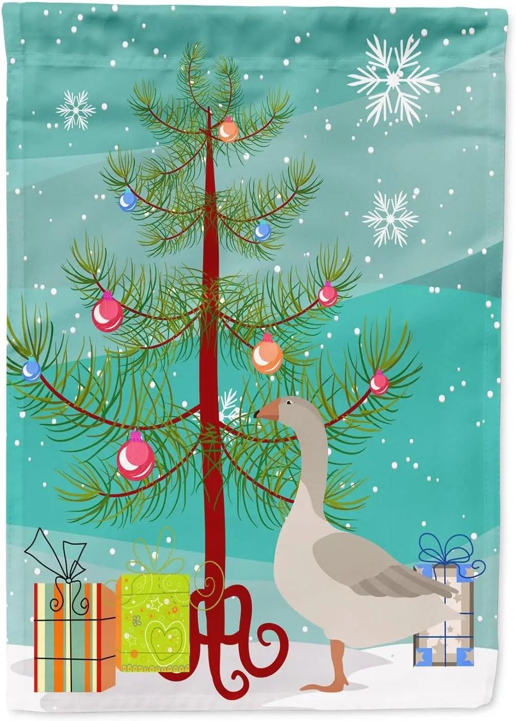 Carolines Treasures BB9261GF Steinbacher Goose Рождественский садовый флаг бирюзовый для почтового