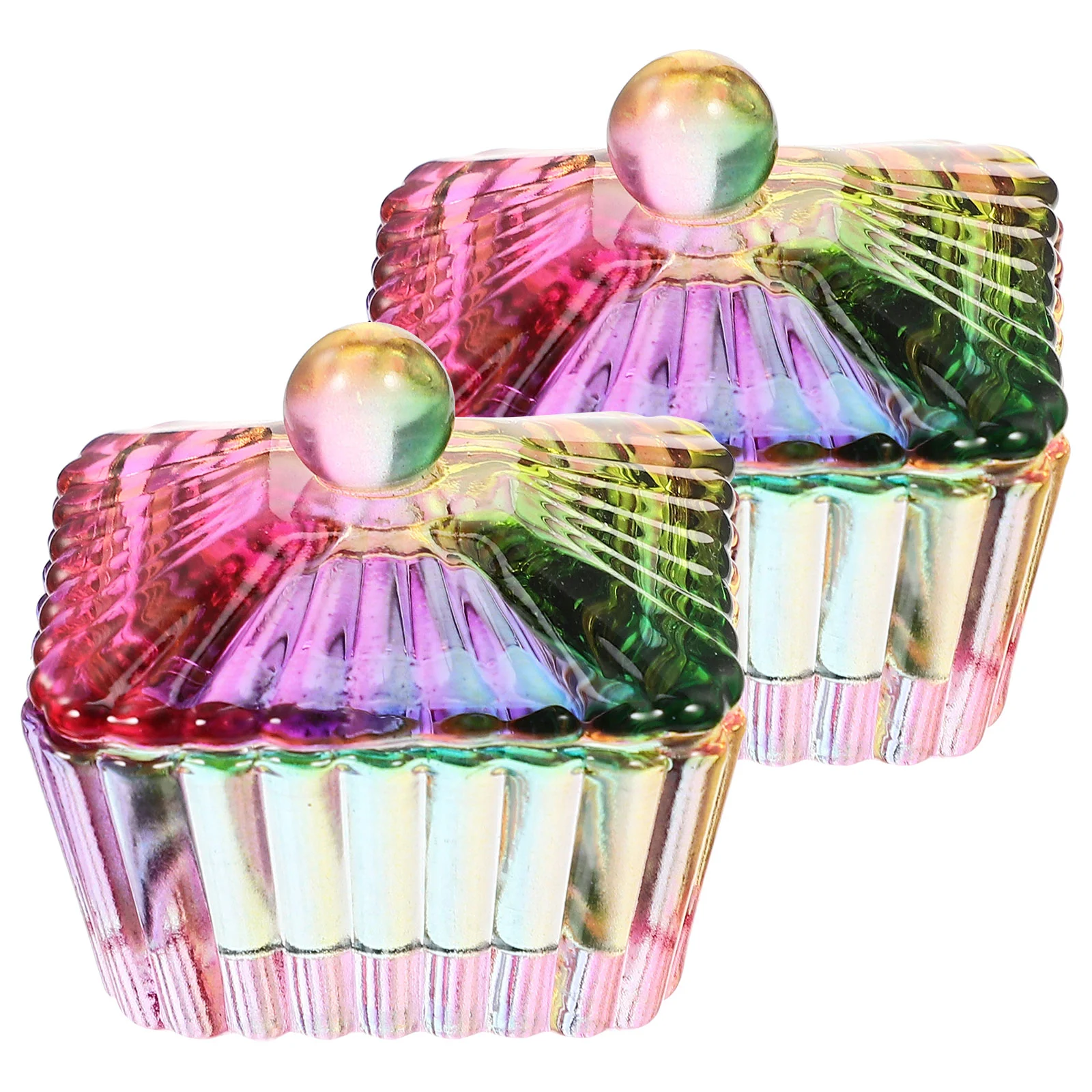 2 шт. красочная хрустальная чашка лоток для пудры гель-лак ногтей стекло