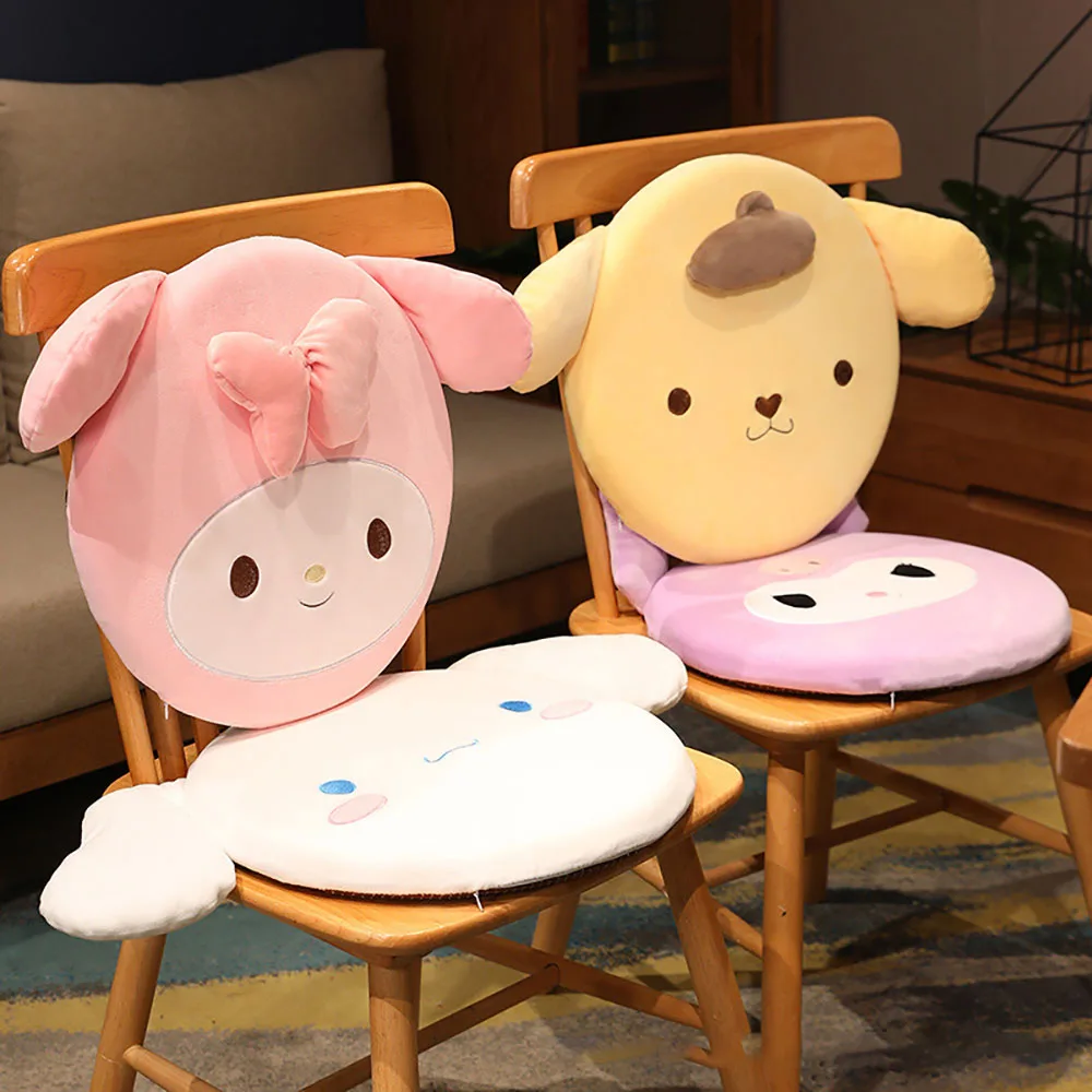 

Серия Sanrio, коврик для стула Kuromi Melody Purin, Офисная подушка для сидения на диване, подушка для студенческого класса, подушка для сидения, подарок...