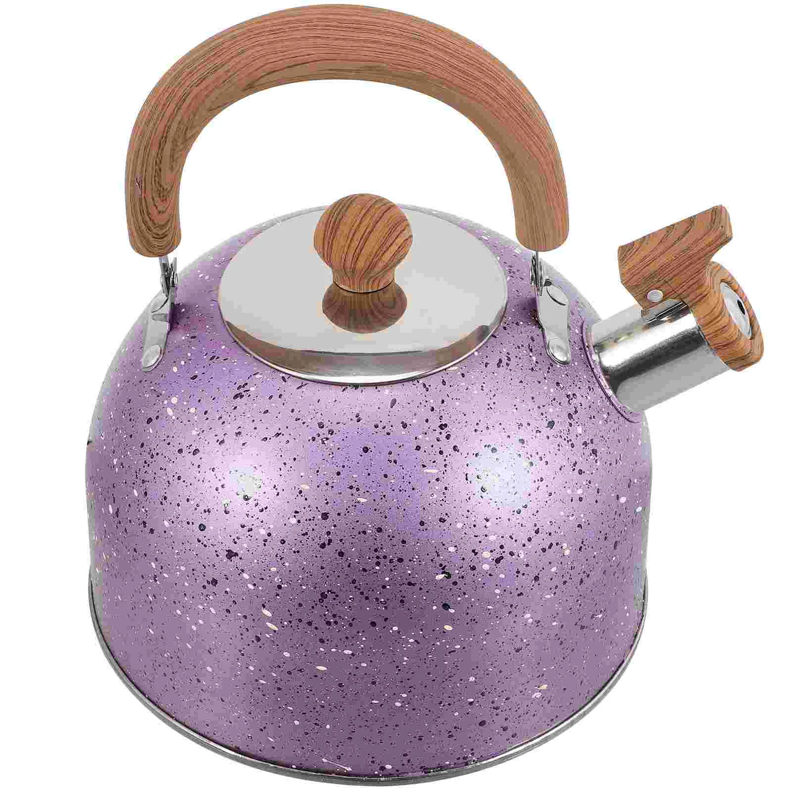 

Camping Tea Kettle Boiled Pot Restaurant Teapot Practical Purple Heating Stainless Steel Make