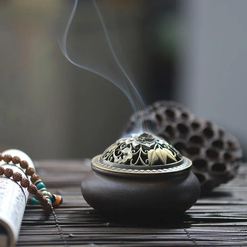 

Agarwood Ceramic Incense Burner Sandalwood Household Handmade Zen Incense Burner Living Room Porta Incenso Home Decor