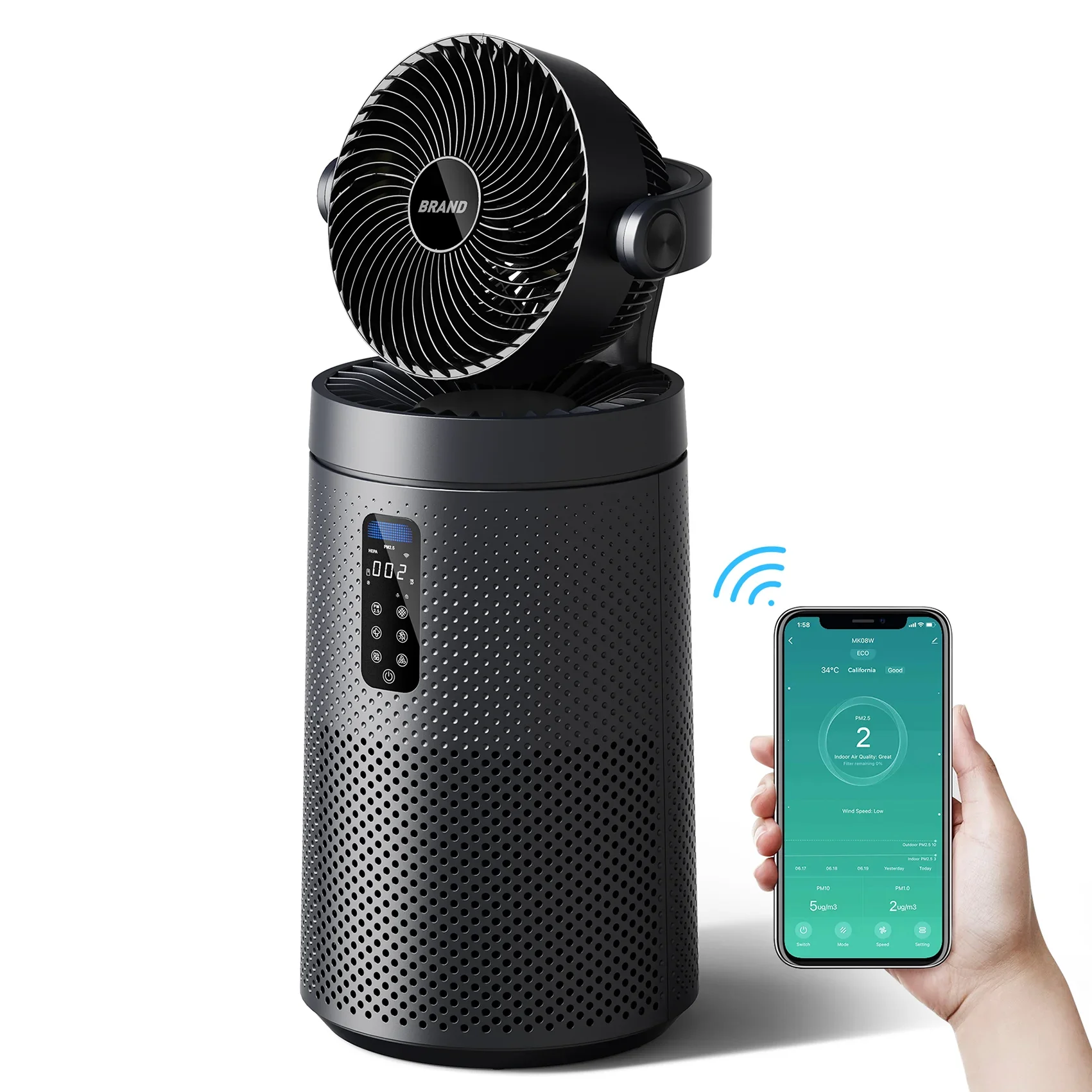 HEPA портативный дымовой аппарат Smrat Tuya с Wi-Fi управлением освежитель воздуха