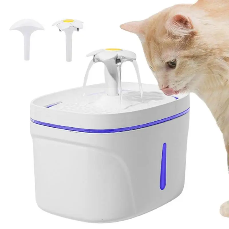 

Водяной фонтанчик для кошек, автоматический дозатор воды для домашних животных, 84 унции/2,5 л, для собак с запасным фильтром