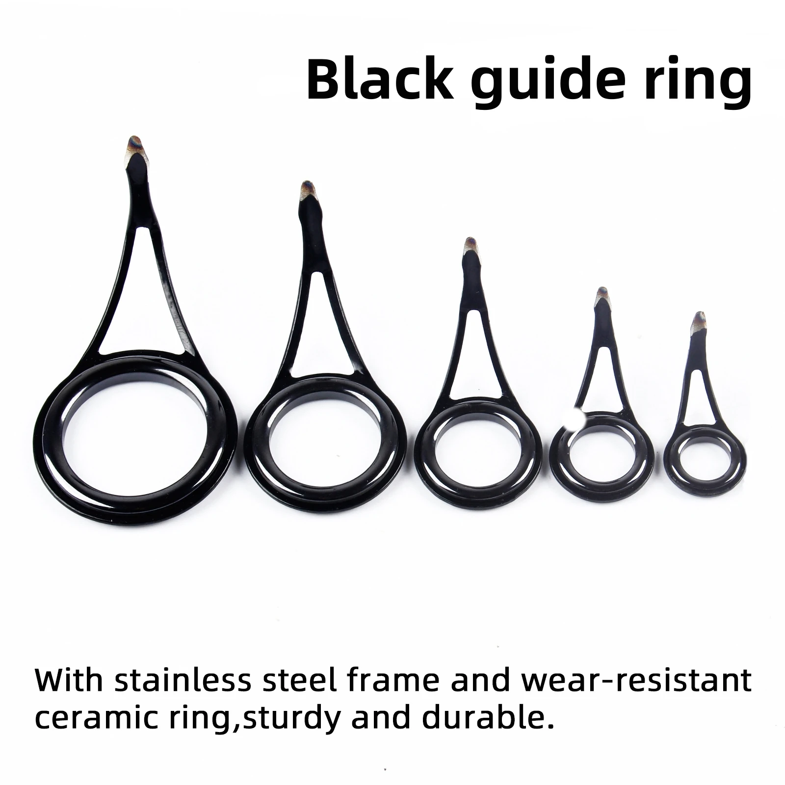Черное Направляющее Кольцо С Одной Ножкой В Коробке 35 Шт. Для Выравнивания Лески