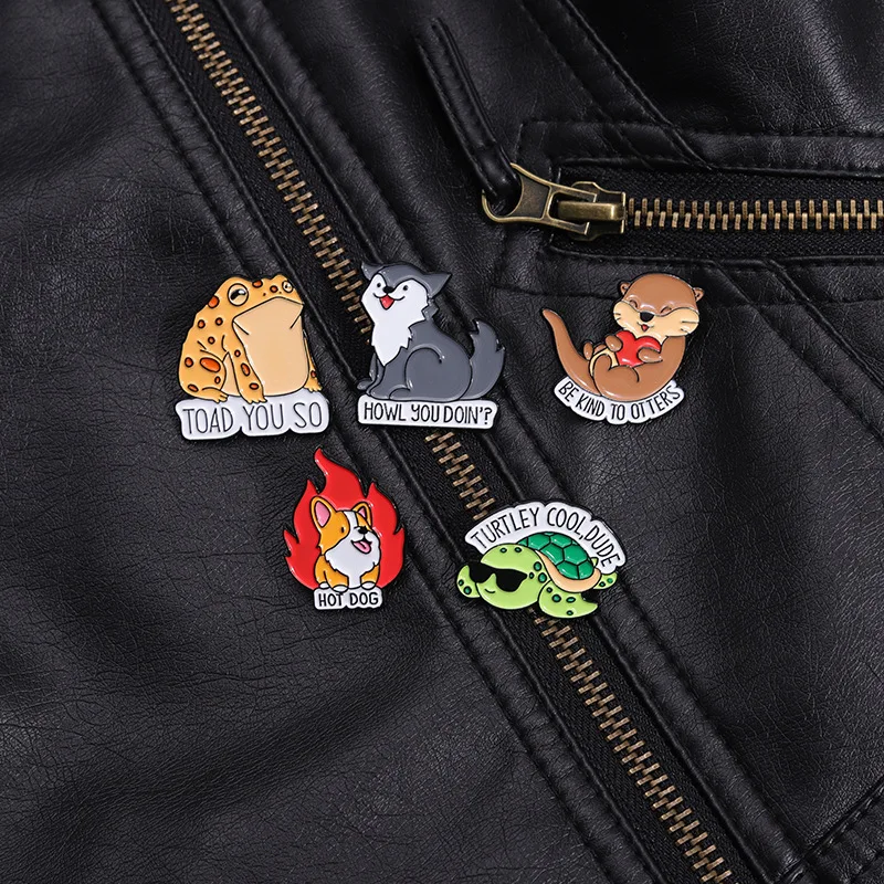 Милая маленькая брошь в виде животного мультяшная лягушка черепаха сплав значок