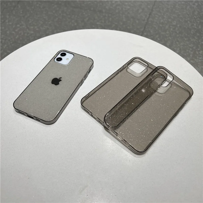 Роскошный блестящий черный Ударопрочный силиконовый чехол из ТПУ для телефона