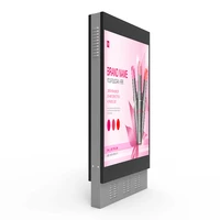weier 43 inch portable player waterproof big outdoor advertising screen standing lcd digital signage for business