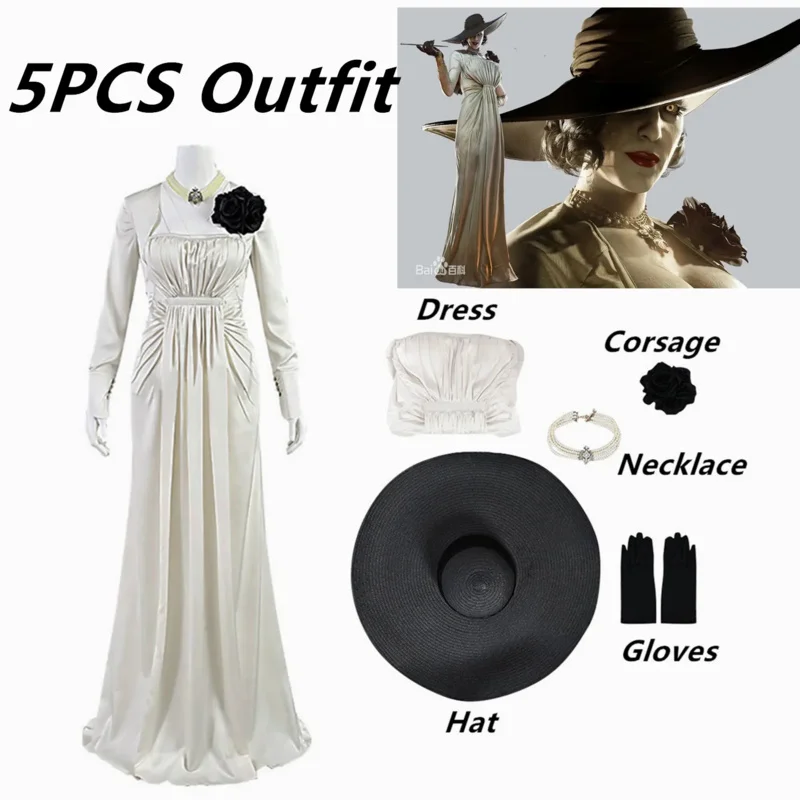 Женское вечернее платье Alphina Dimitrescu юбка для Хэллоуина карнавальный костюм