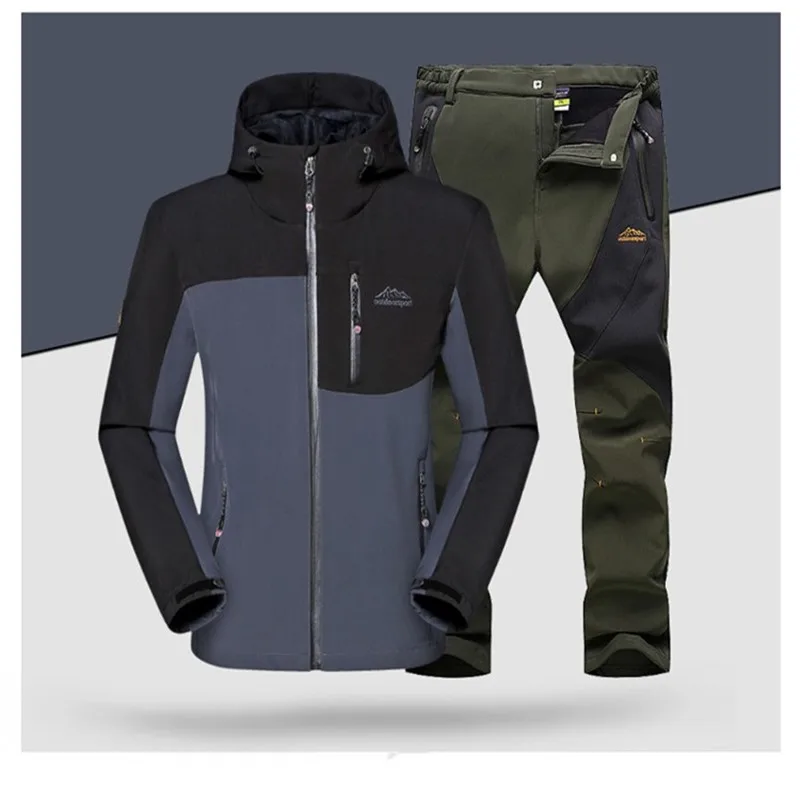 Men's Winter Jackets Waterproof Fishing Outdoor Suit Hiking Pant Camping Climbing Trekking Skiing Travel Fleece Softshell Jacket |