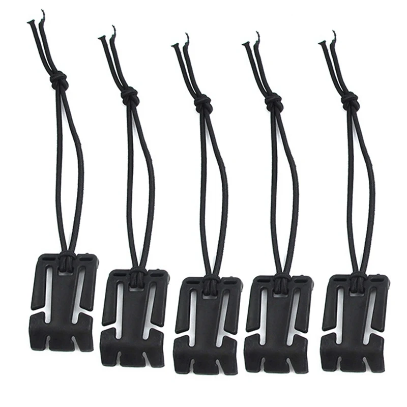 

5pcs Tactical Molle Web Dominators with Elastic String for Backpack Webbing Straps Molle Attachments Tactical Gear Clip