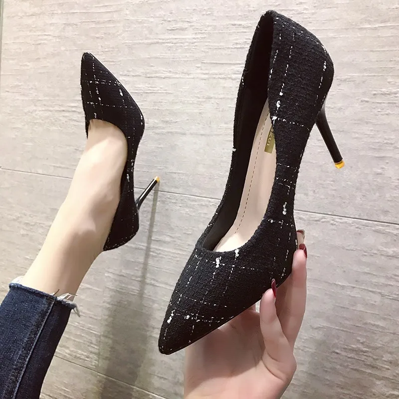 

Pumps Women Shoes Pointed Toe Spring and Autumn Fashion Sexy New Shallow Mouth Stiletto All-match High Heels Designer Sandals