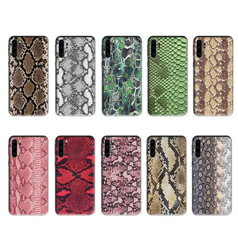 

Snake Skin Print Animal Phone Case For Huawei P20 P30 P40 Pro Mate 10 20 30 Pro Lite P Smart Y 6p 8s 9s 2019 Plus Nova 3I Set