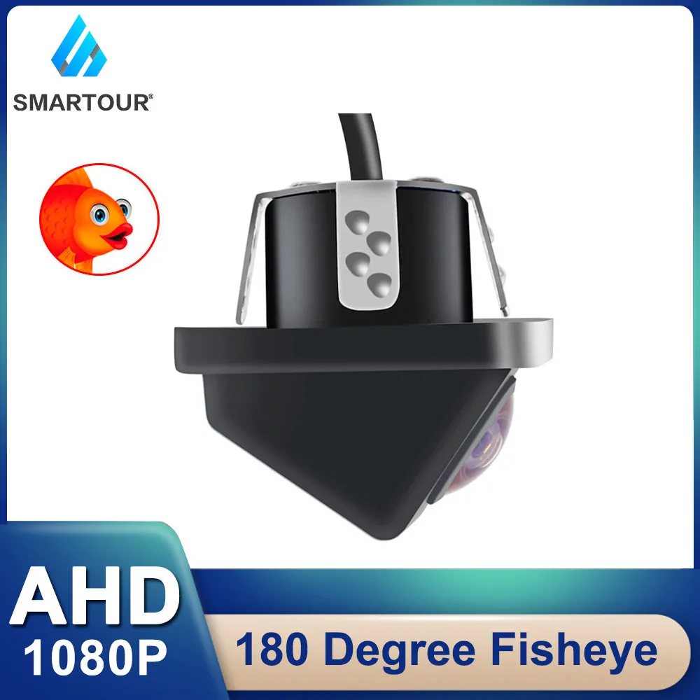 

SMARTOUR Fisheye 170 градусов AHD / CVBS 720P 1080P Автомобильная Передняя боковая камера заднего вида с ночным видением Водонепроницаемая парковочная камера для автомобиля