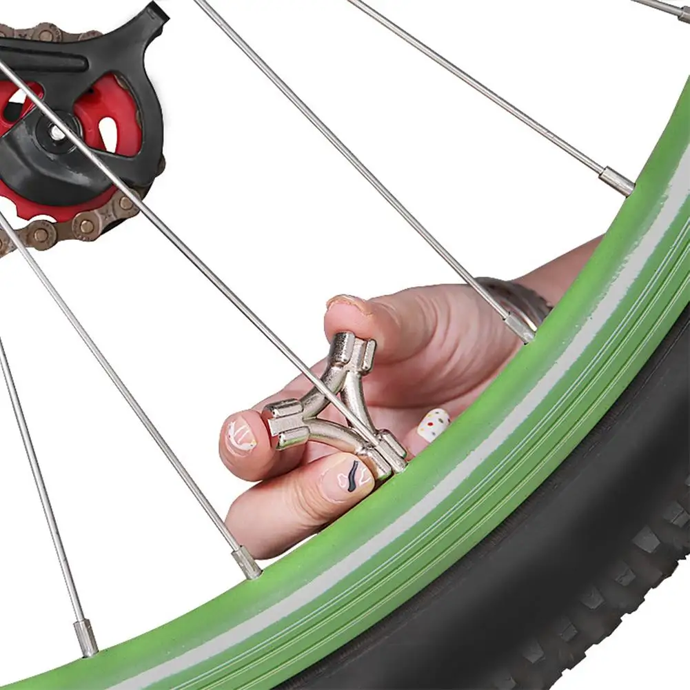 

Bicycle Triangle Spoke Wrench Bike Wheel Adjuster Spanner Mtb Repair Tools For 3.22 3.3 3.45mm