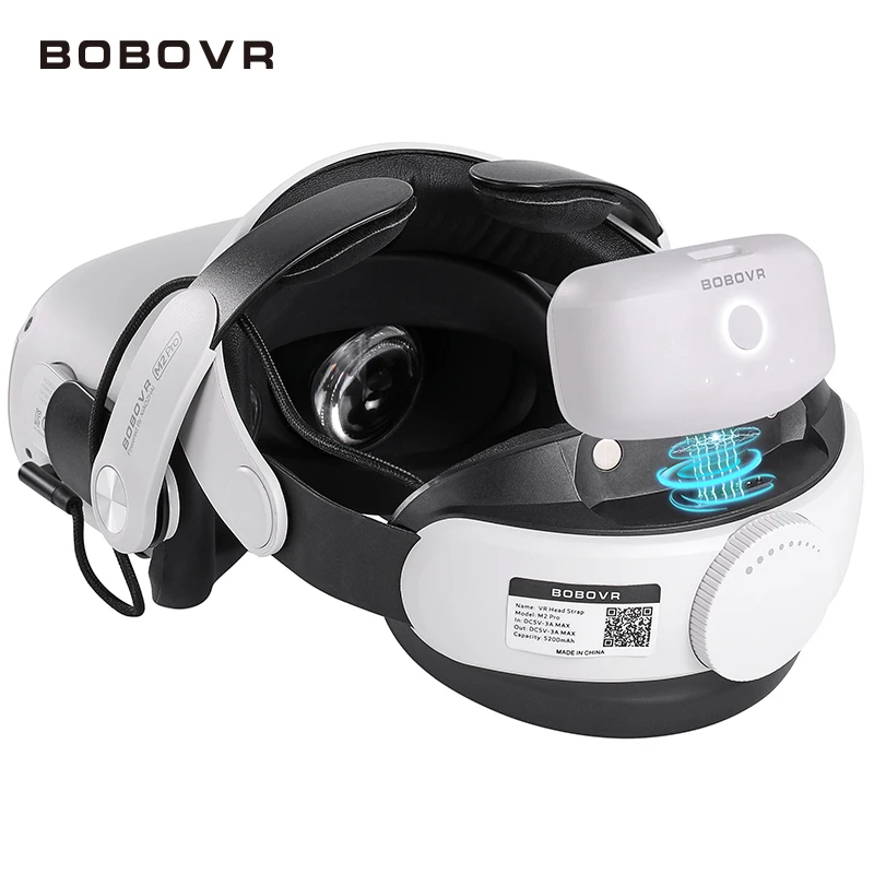 

Ремешок BOBOVR M2 Pro с батареей для гарнитуры Oculus Quest 2 VR, ремешок Halo, аккумулятор C2, чехол для переноски F2, веер для аксессуаров вопросы 2