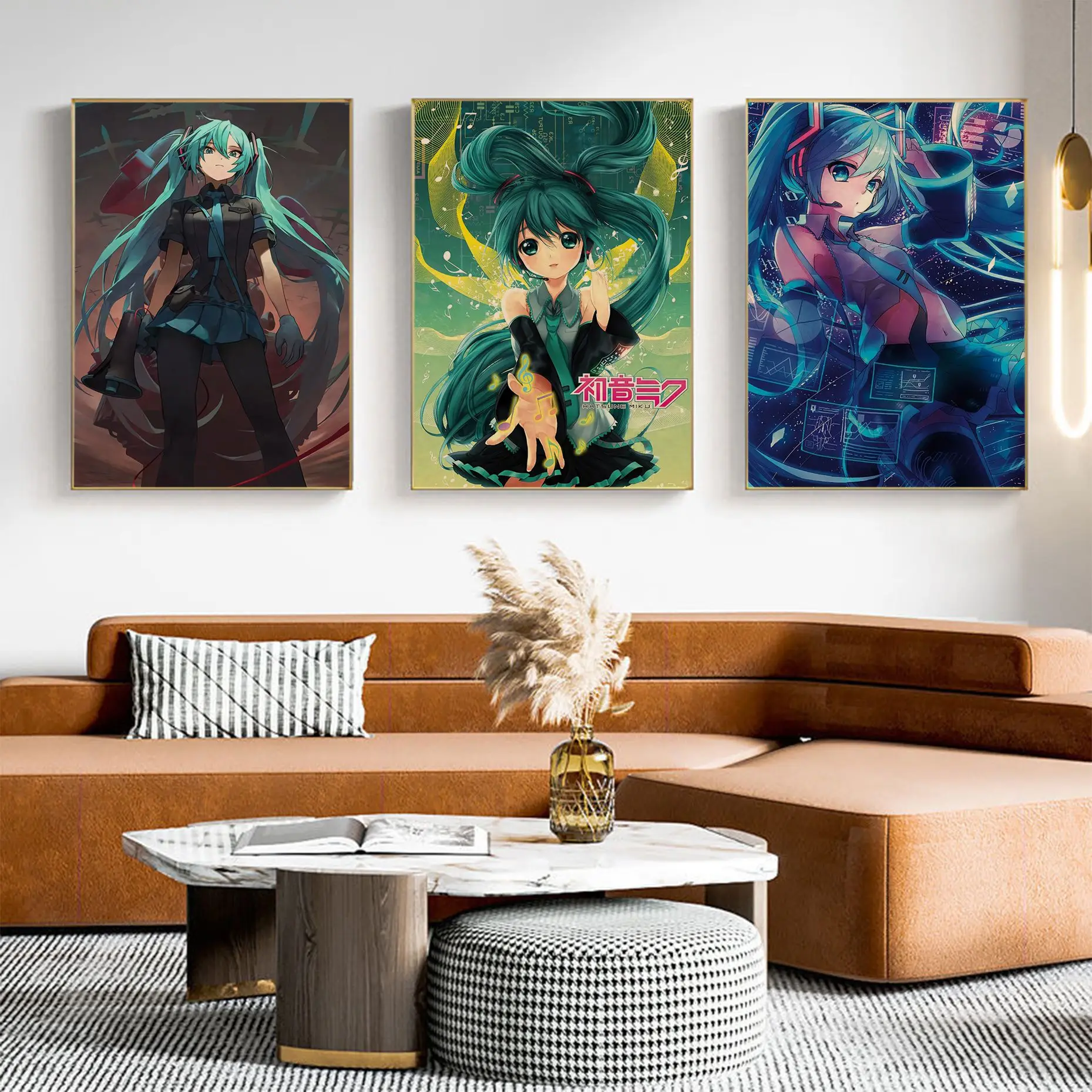 

BANDAI Hatsune Miku Vintage Posters Kraft Paper Prints and Posters Nordic home decor