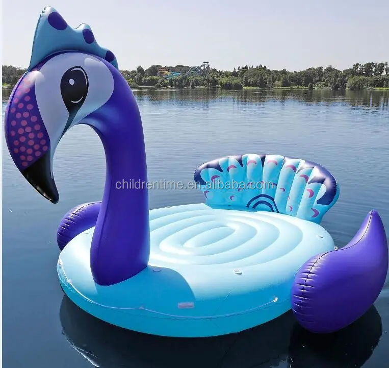 

2023 hot selling giant unicorn / flamingo /peacock swimming float in water outdoor for 6 persons
