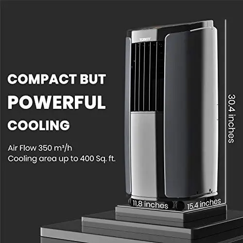 

8,000 BTU(ASHRAE) 5,000 BTU (DOE) Portable Air Conditioner Quiet, Remote Control, Built-in Dehumidifier, Fan, Easy Window Instal