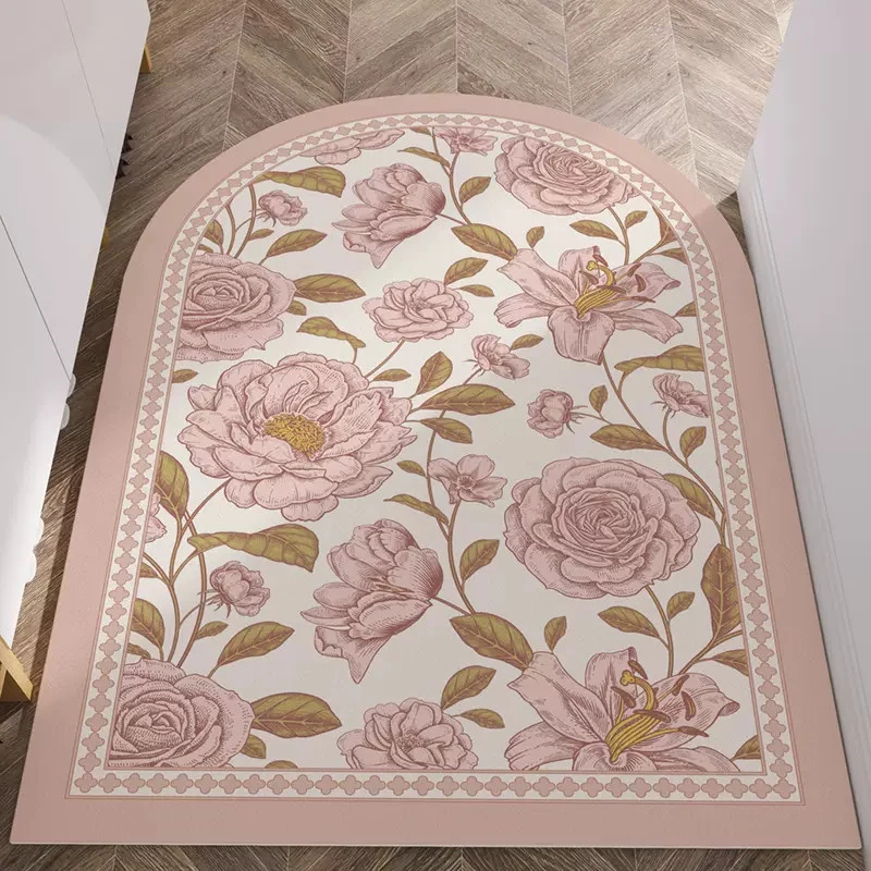 

American-style Entry Door Mats Home Bathroom Waterproof Rug Kitchen Oil-proof Non-slip Rugs Balcony Retro Carpets Easy To Clean