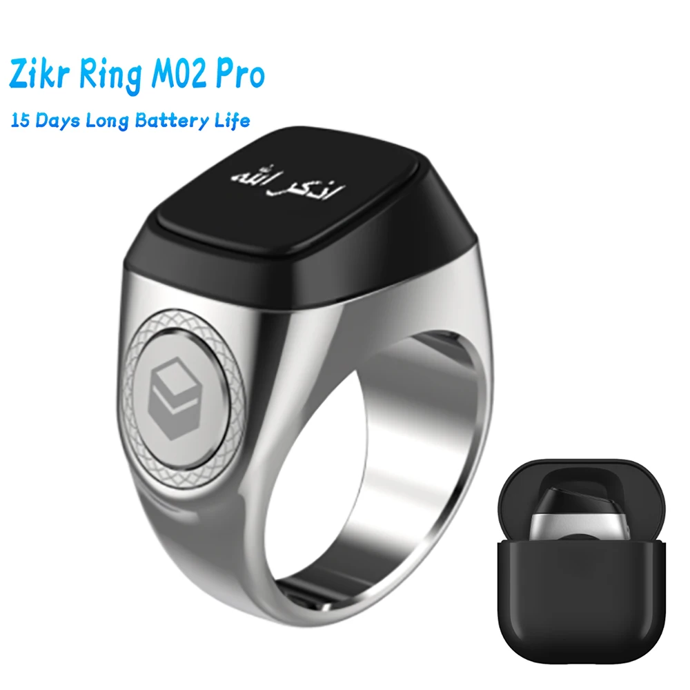 

20mm Ring Tasbih Counter Bluetooth-compatible 5.1 5 Prayer Time Tasbeeh Tally Counter 0.49 Inch OLED Display Islamic Muslim Gift