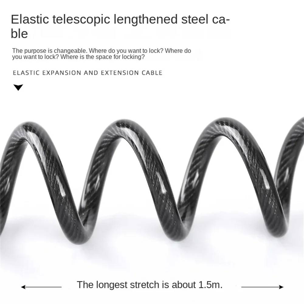 Стальной Трос Велосипедный Замок Противоугонный Код Мотоциклетный