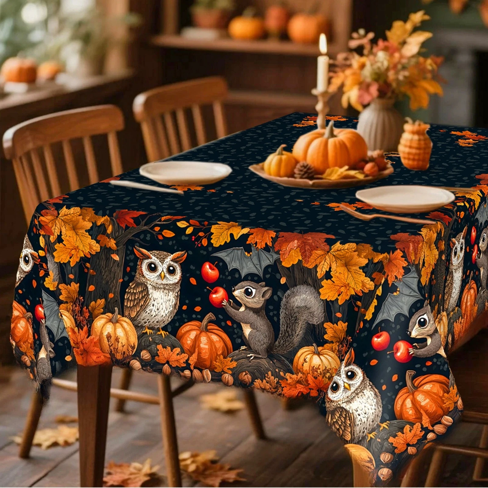 

Скатерть осенний узор из полиэстера