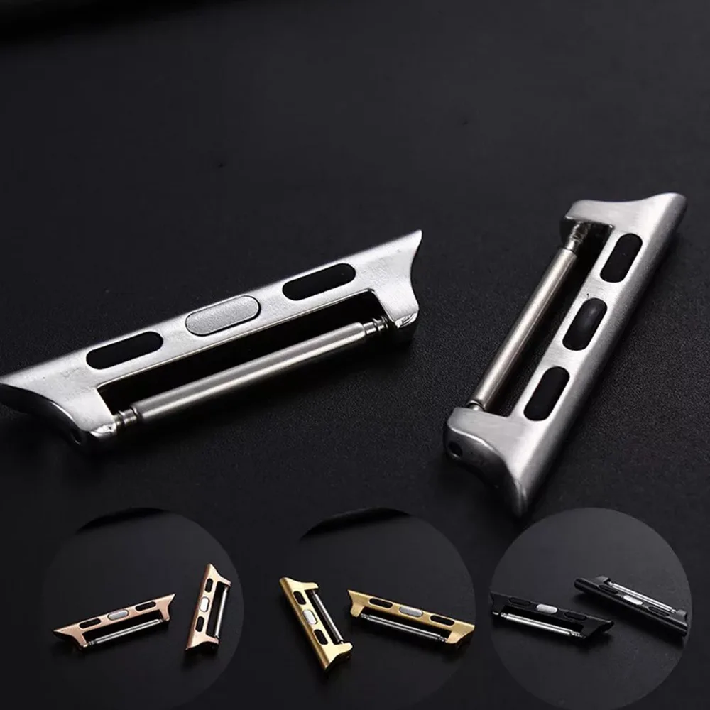 

Connector Adapter For Apple Watch series 8 7 se 6 5 3 iwatch 45mm/41mm 42mm/38mm 44mm/40mm Seamless Aluminum Linker Accessories