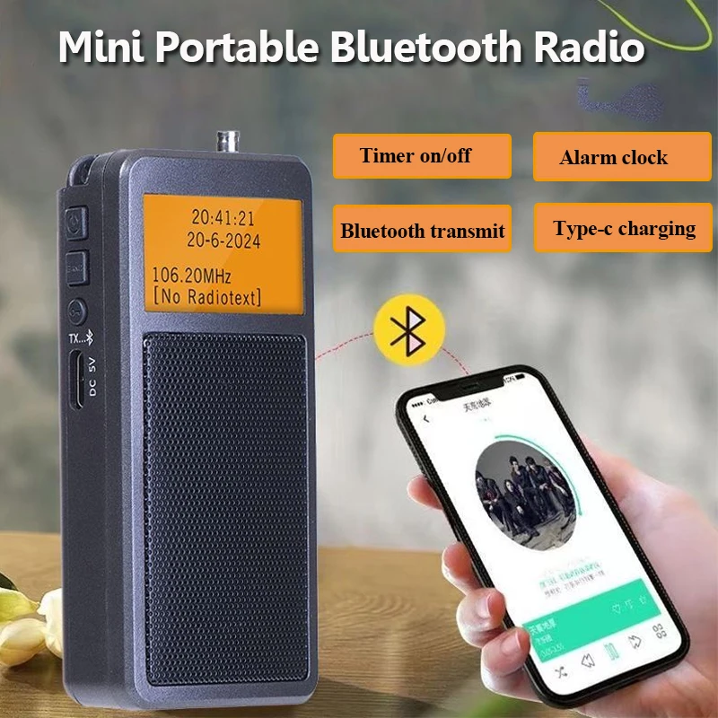 Портативная мини-магнитола с Bluetooth и встроенным дисплеем