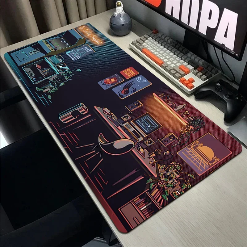 Ретро аркадный коврик для мыши XXL компьютерный игр украшение интерьера большой