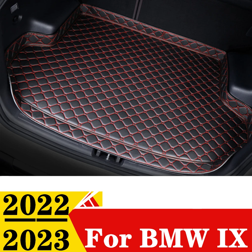 

Коврик для багажника автомобиля для BMW IX 2022 2023, высокая боковая Водонепроницаемая Задняя накладка для груза, коврик, автозапчасти, аксессуары, подкладка для багажника