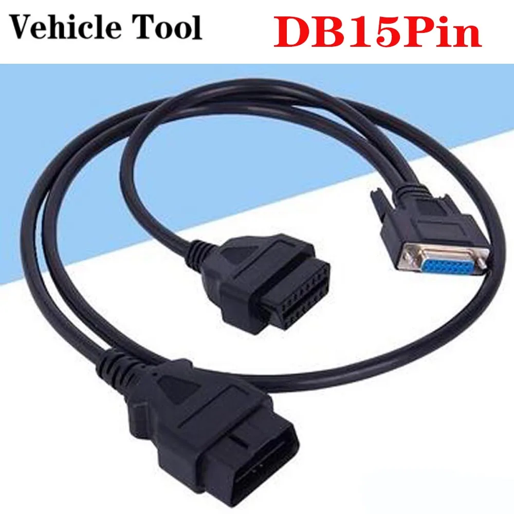 1 в 2 OBD2 16Pin к DB15Pin адаптер Мужской DP 15PIN кабель OBD DB15 Женский интерфейс 16 соединений автомобильного расширения.