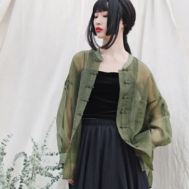 

Chinese Style Women'S Clothing Summer 2020 Tang Suit Thin Harakuju Loose Casual Vintage Shirt Hanfu Ladies Chinese Tops 11097