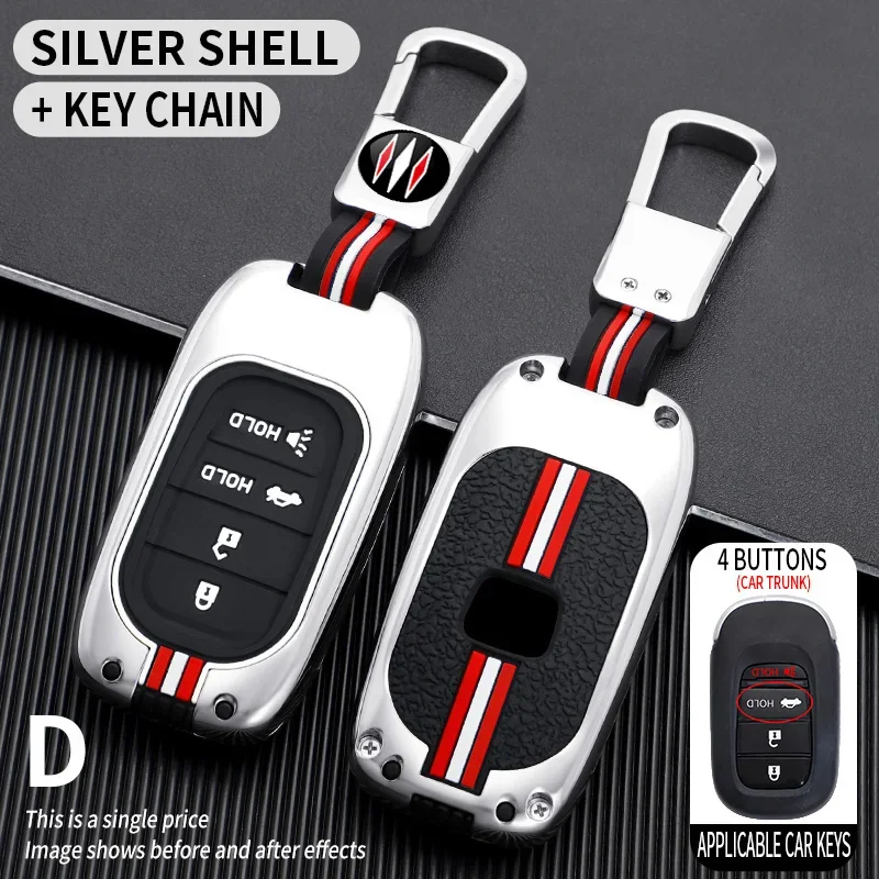 Для Honda CR-V Civic Accord HR-V CR-V CRV HRV Fit City Odyssey XRV Hrv Металлический чехол для автомобильного ключа Fob Case Shell 2023 2024