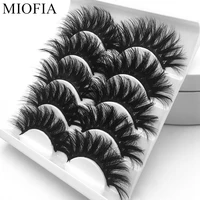 faux mink 3d eyelashes soft fluffy voluminous natural long false eyelashes reusable makeup 5 pairs 15 20mm lashes